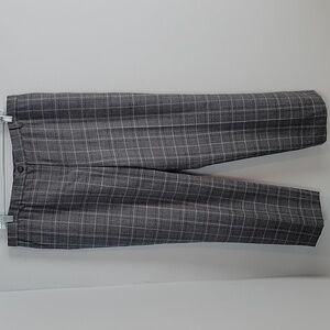 Gray Plaid Women's Dress Pants